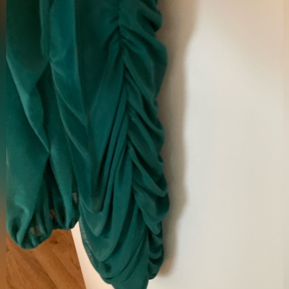 Amazon women's elegant puff sleeve, Square neck, XXL mesh bodycon mini dress - Picture 7 of 10